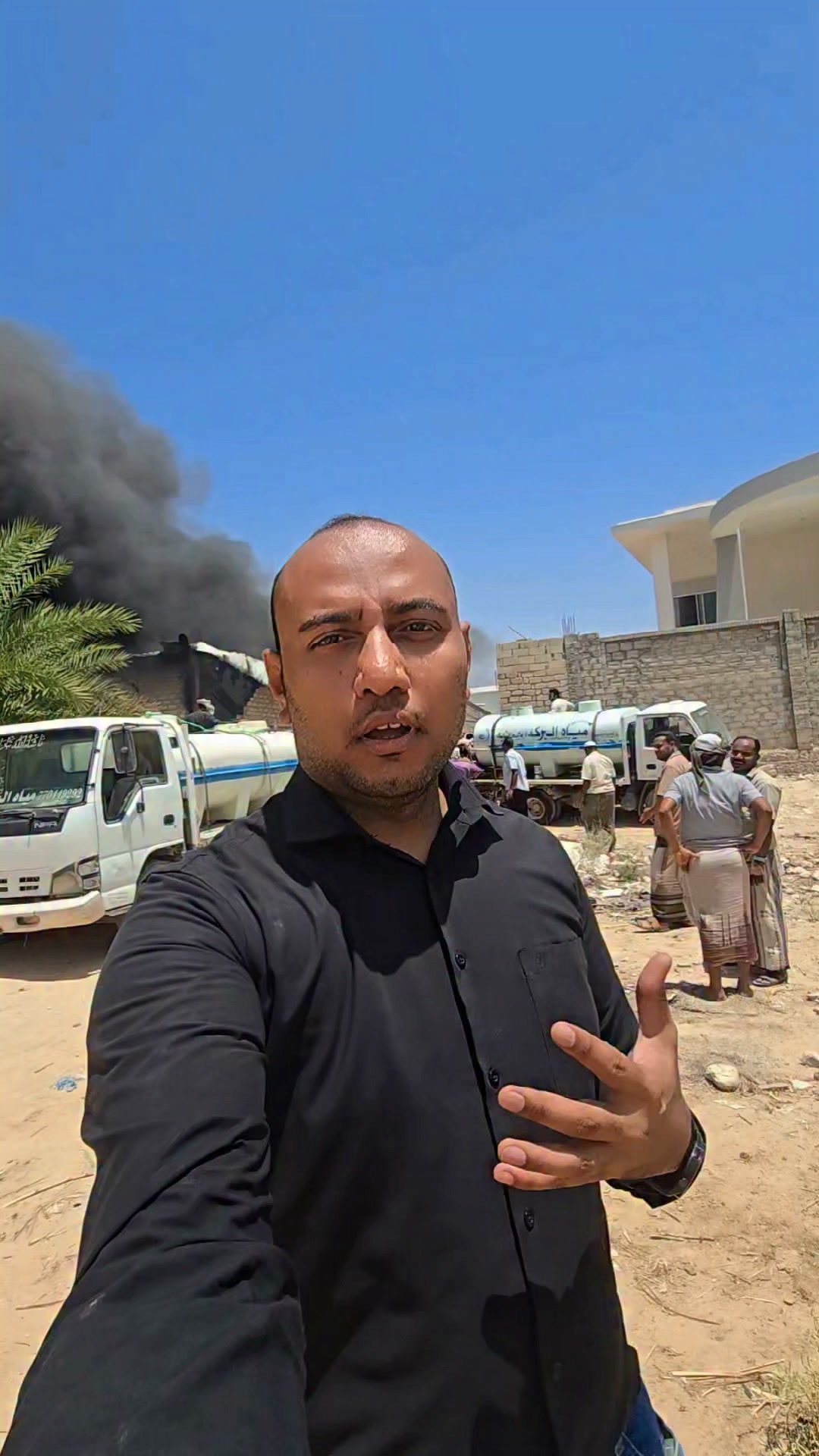 حجم حريق بمصنع البلاستيك