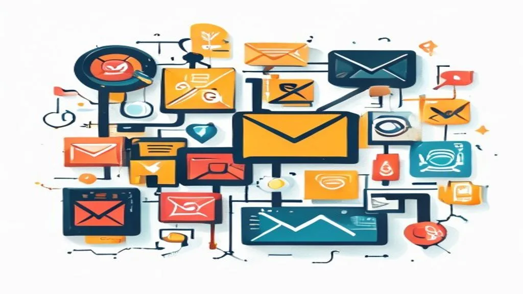 A stylized illustration showing various digital marketing channels like a magnifying glass over SEO, a social