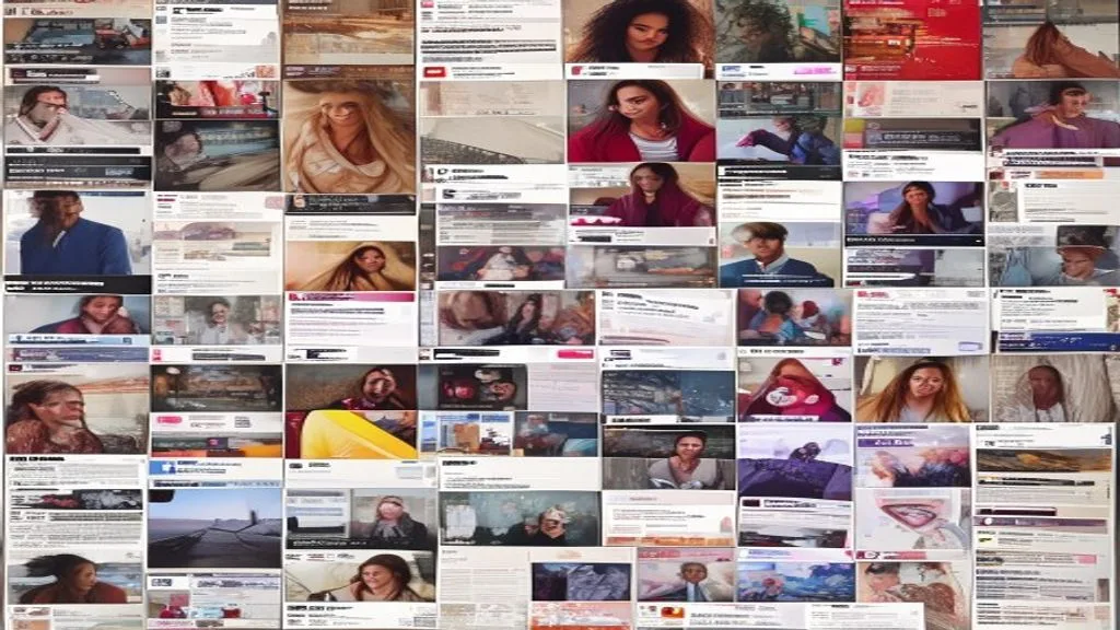 A social media feed collage showcasing diverse content formats like short videos, stories, and interactive polls,