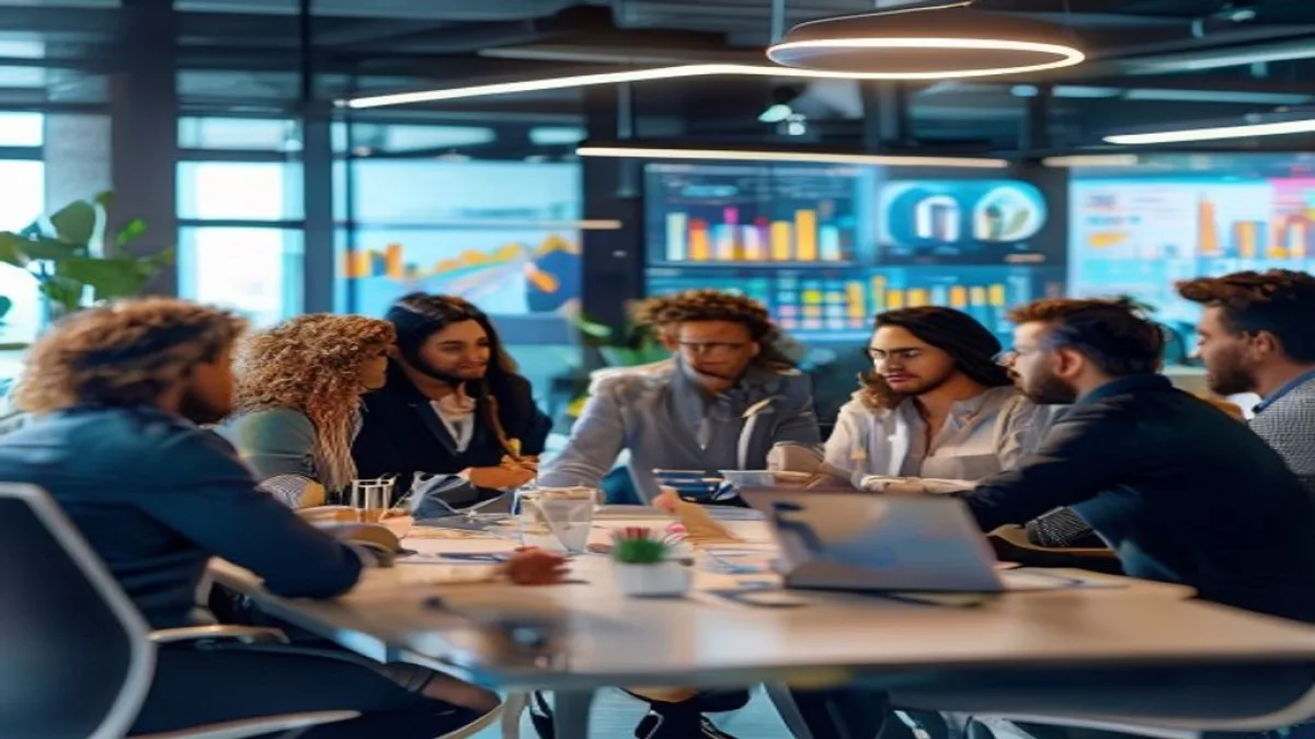 A diverse group of professionals collaborating around a modern conference table, brainstorming marketing strategies with digital interfaces and charts projected in the background. The atmosphere is dynamic and forward-thinking, emphasizing innovation and teamwork in a bright, contemporary office setting. No text or logos visible., featured image, 16:9, professional editorial blog image, no visible text, no logo, no watermark