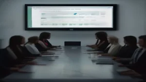 A diverse team of marketing professionals collaborating in a modern office, looking at a large digital screen displaying complex marketing analytics and strategy charts. The image should convey innovation, teamwork, and data-driven decision-making, with no visible text or logos., featured image, 16:9, professional editorial blog image, no visible text, no logo, no watermark